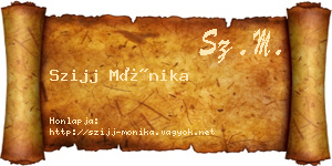 Szijj Mónika névjegykártya