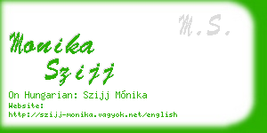 monika szijj business card